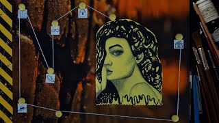 Gouache Painting Gigi Hadids Unique Beauty