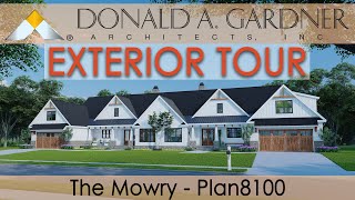 Rustic modern farmhouse design with a one-story duplex floor plan | The Mowry