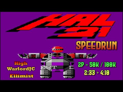 HAL 21 Arcade Speedrun 2P 50k 100k Points 2 33 4 10 WR 395 3116 