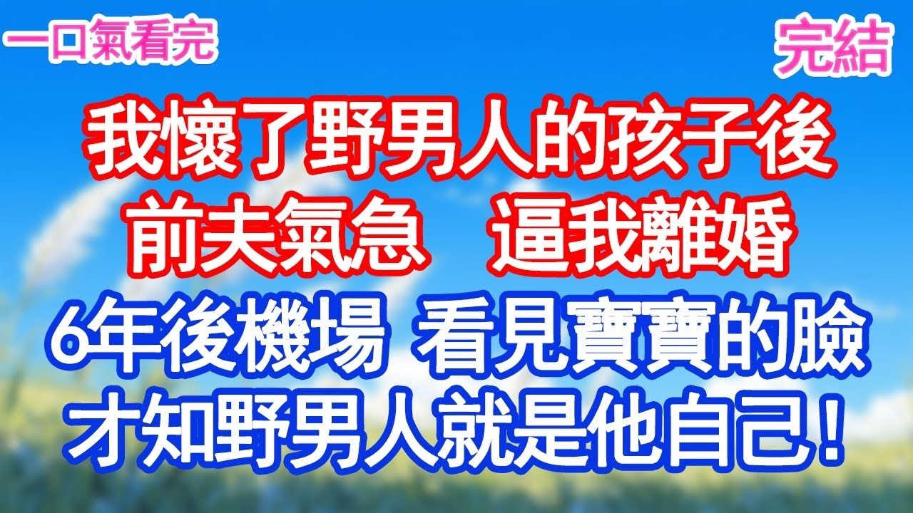 我懷了野男人的孩子後前夫氣急  逼我離婚6年後機場 看見寶寶的臉才知野男人就是他自己！#愛情#爽文#故事分享