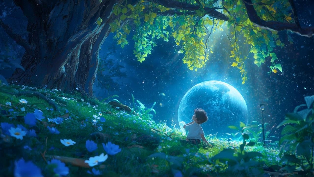 STOP OVERTHINKING 🌙 Relaxing Night Ambience: Calming Piano & Peaceful Crickets for Deep Sleep