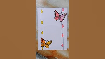 border ideas for project simple #shortsfeed #beautifulborderdesign