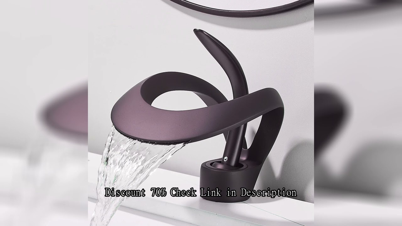 Solid Brass Waterfall Basin Faucet Single Handle Hot Cold Water Mixer Tap For Bathroom Sink