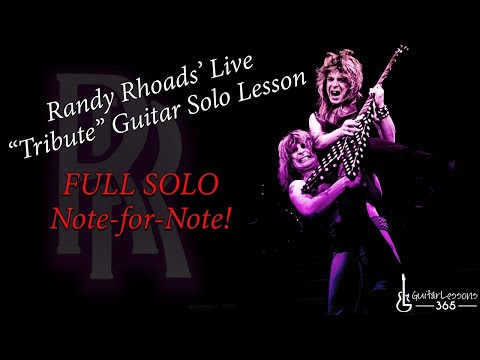 Live "Tribute" Guitar Solo Lesson - Guitar Lesson Guitar Lesson