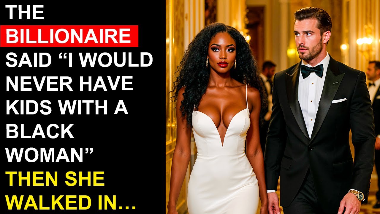 The Billionaire Said “I Would Never Have Kids With A Black Woman”—Then She Walked In…