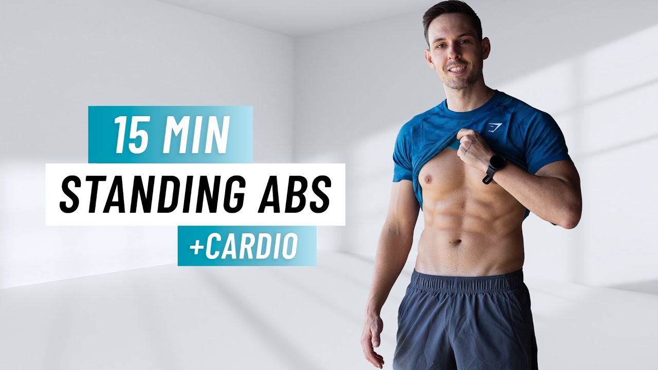 15 MIN STANDING ABS WORKOUT (with weights) 