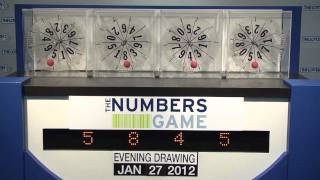Evening Numbers Game Drawing: Friday, January 27, 2012.