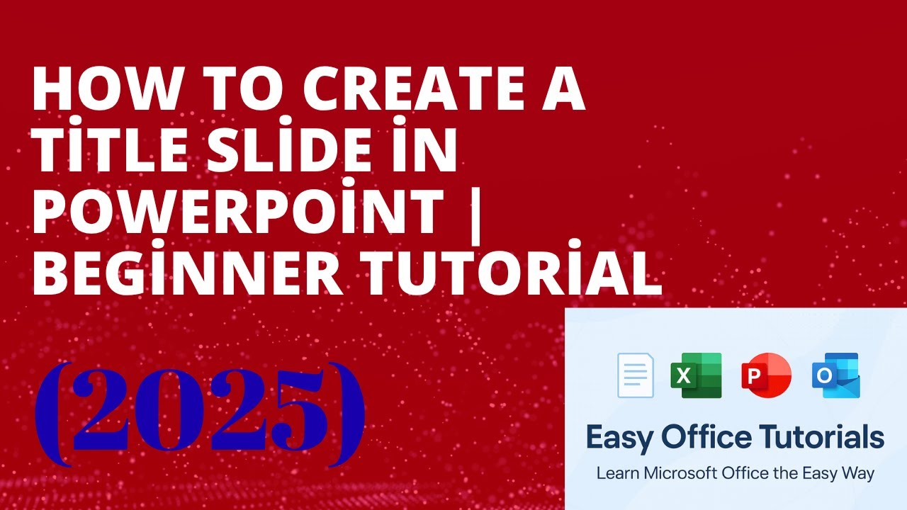 Powerpoint Title Computer How to Create a Title Slide in PowerPoint - YouTube