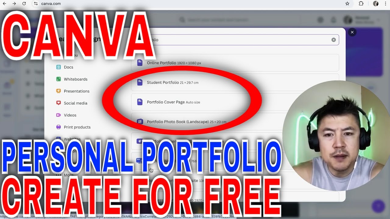 How To Create Personal Portfolio In Canva For Free 🔴 - YouTube