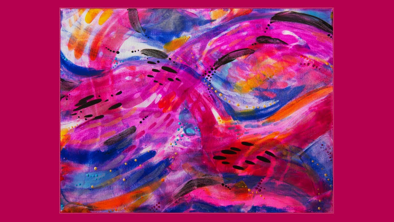 #10,201 Colorful Swipes Dabs Dots & Smears Fluid Acrylics Painting  11.02.2025 Spontaneous art