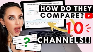 Sharing YouTube Analytics from 10 Different Channels! (How do they compare??)