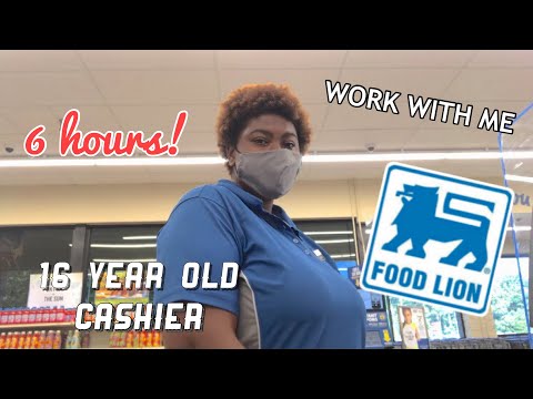 SPEND A DAY WITH ME AT WORK TEEN CASHIER AT FOOD LION RETAIL