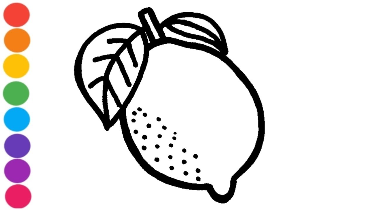 🍋how to draw Lemon drawing easy beautiful Lemon colour painting step by step Lemon drawing fruits