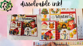 oWashing a printed (stamped) cross stitch canvas #crossstitch #satisfying