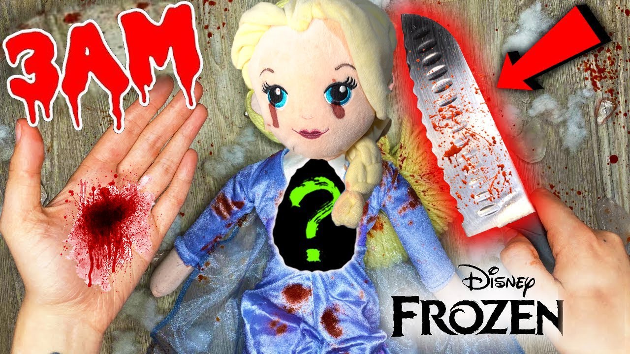 (EFFRAYANT) OUVRIR UNE POUPÉE ELSA HANTÉE À 3 HEURES DU MATIN !  (QU'EST CE QU'IL Y À L'INTÉRIEUR ?)