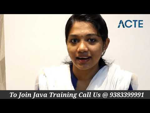 Java Certification Training in ACTE | Java Training Review by ACTE Student | ACTE Student Reviews