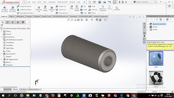 How to design Threaded dowel pin Female type in solidworks