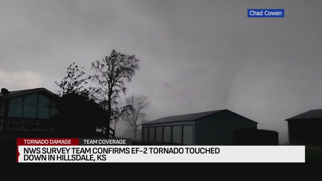 NWS Survey team confirms EF-2 tornado touched down in Hillsdale, Kansas ...