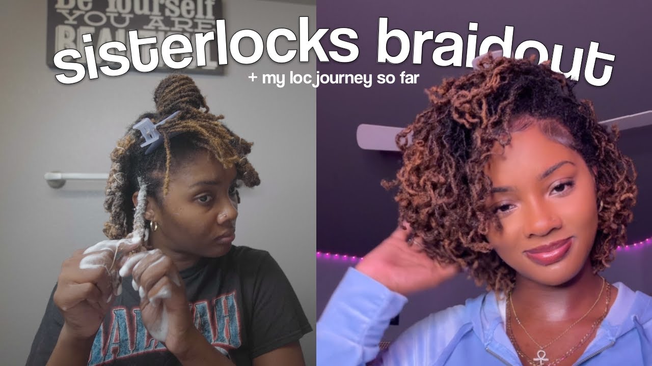 SISTERLOCK BRAID-OUT TRANSFORMATION 💕 | My loc journey so far