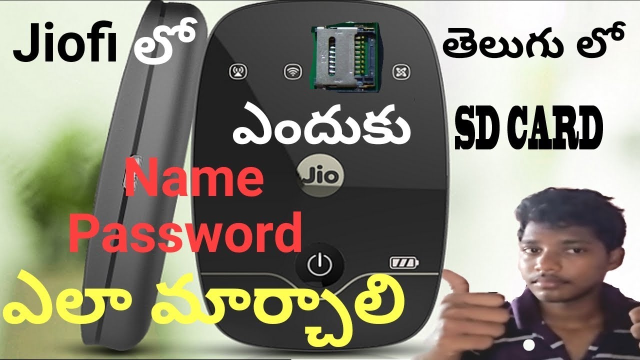 How to Change Name, Password for jiofi || in telugu ||