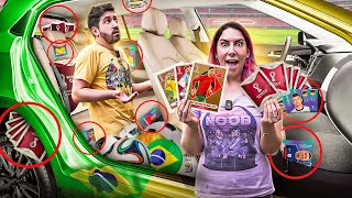 ESCONDE ESCONDE DE FIGURINHAS DA COPA NO CARRO | Gabriel e Shirley 2.0 screenshot 5