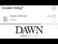 Middle East crisis and the development of Gwadar port | Current Affairs | Dawn News | CSS & PMS