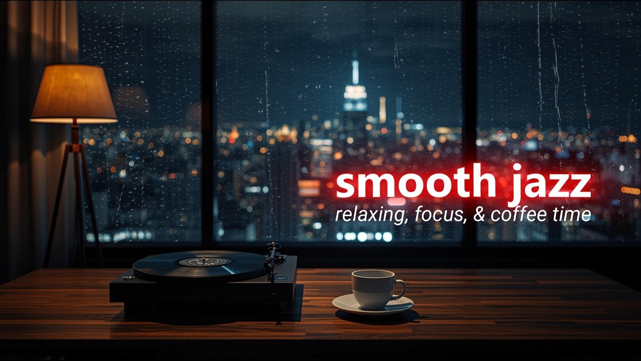 Rainy Night in the City ☕ Best Smooth Jazz Instrumental for Focus & Coffee Time