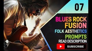 Suno AI Prompt: Blues Rock Folk Aesthetics, Acoustic Guitar, Blues Tone, Tambourine, Drums, 80 BPM