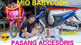 MODIFIKASI MIO BABYLOOK | KANTONG PELAJAR (PASANG ACCESORIS)