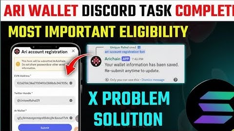 ARI WALLET DISCORD REGISTRATION COMPLETE 📣 ARI CHAIN EVM WALLET ADDRESS SUBMIT | ARI WALLET UPDATE 🔥