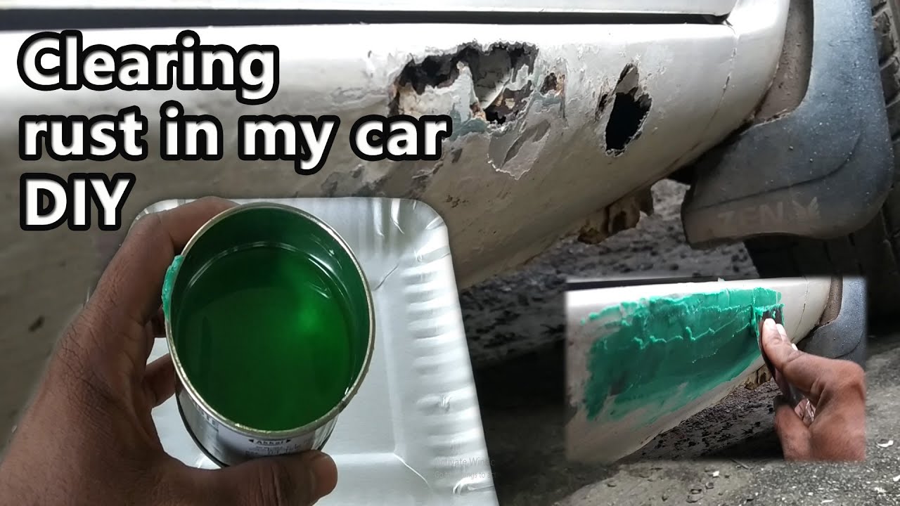 SOLVING RUST OF CAR USING METAL PASTE METAL PASTE APPLICATION ON CAR