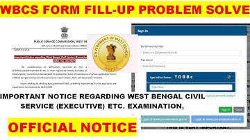 WBCS Form Fill Up 2022 Last Date Extend। WBCS Form FillUp  | OTP- Payment Problem Solve Edit Window