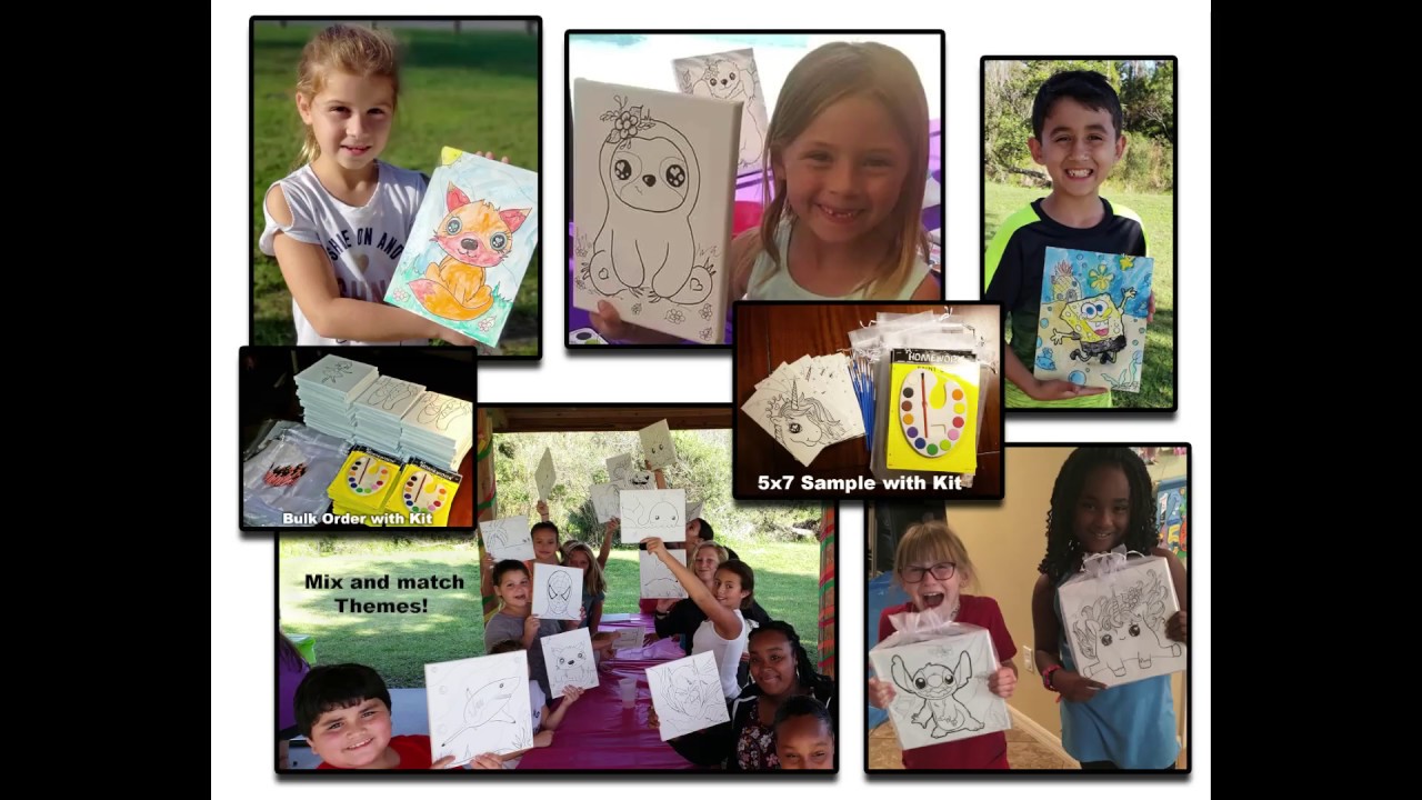 DIY Ready to Paint Canvas for DIY Paint Party or Art Party