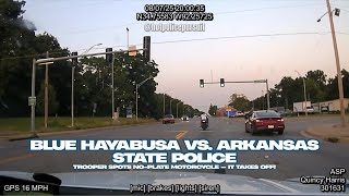 Blue Hayabusa Bolts Through North Little Rock Streets | Arkansas State Police