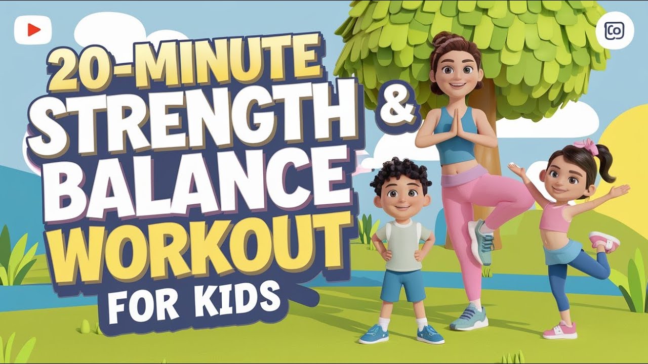 ⚡ 20-MINUTE STRENGTH & BALANCE WORKOUT FOR KIDS - YouTube