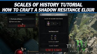 Diablo 4 - Scales of History Tutorial - How to craft a Elixir of Shadow Resistance