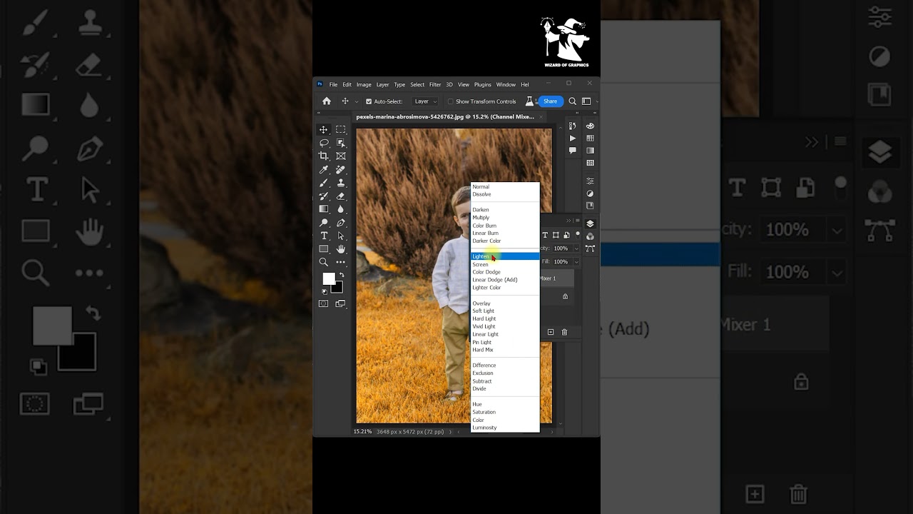Autumn Color Effect in Photoshop