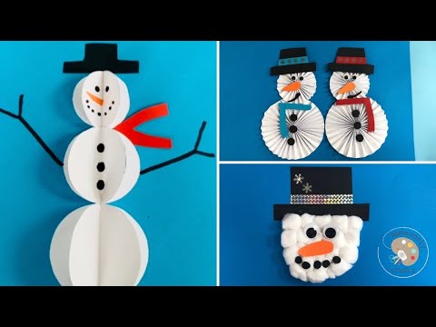 3 Snowman Craft Ideas for Kids | Christmas Craft Ideas | Paper Snowman Crafts for Kids