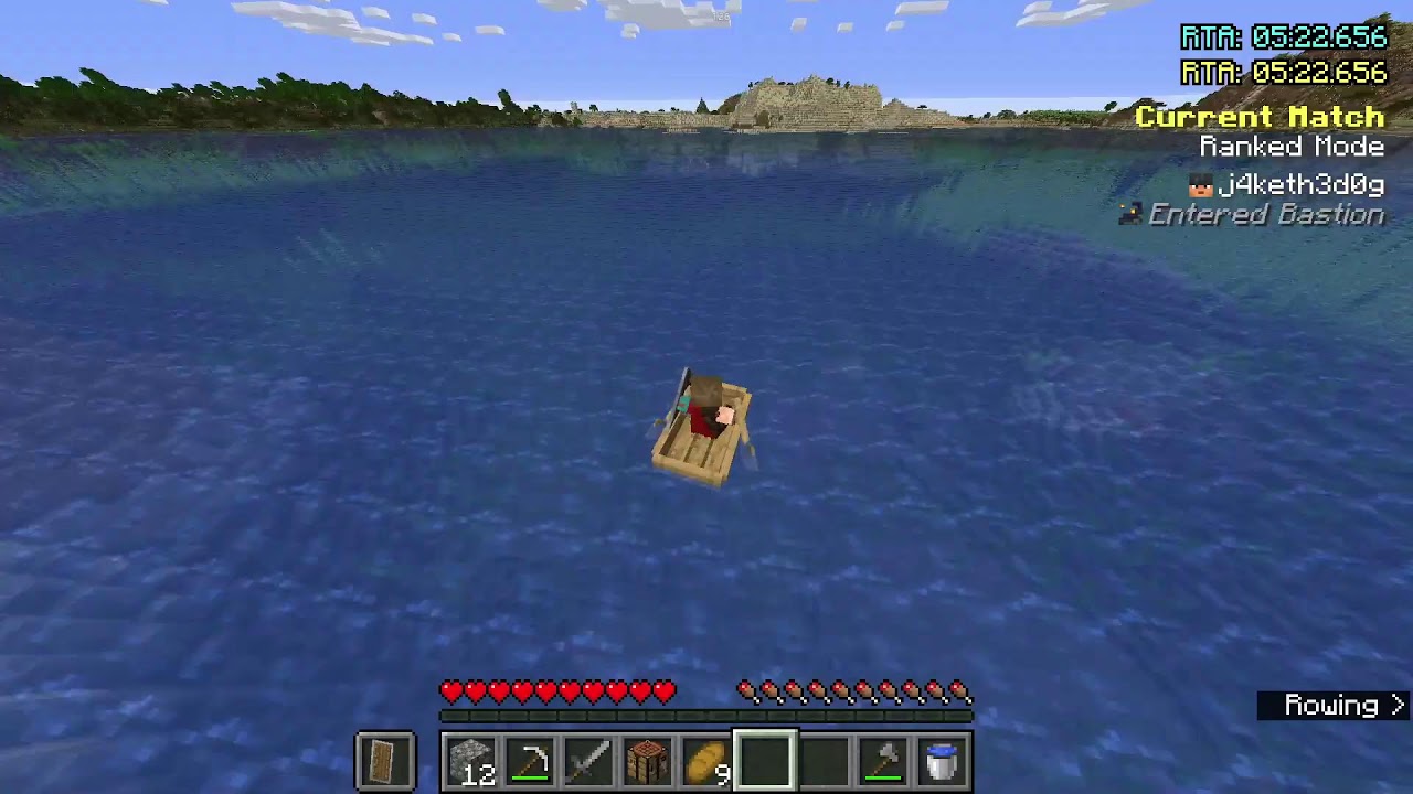 playing minecraft speedrun ranked