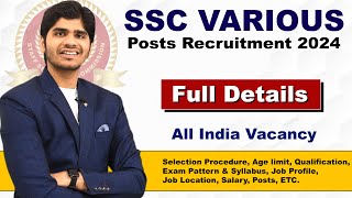 SSC Selection Posts Phase 12 Recruitment 2024 | 10th, 12th, Graduates | Apply Online