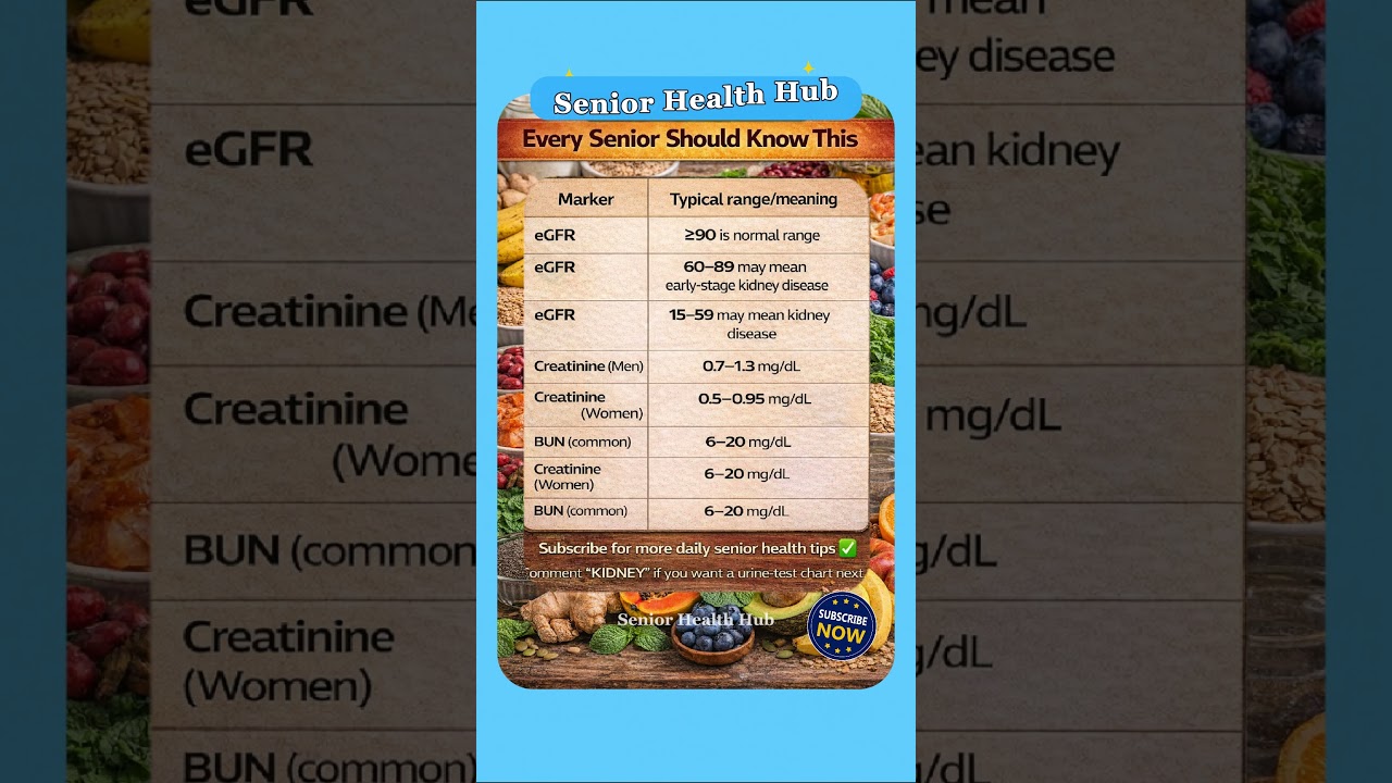 Kidney Blood Test Numbers Every Senior Should Know 🇺🇸 | eGFR, Creatinine & BUN Explained