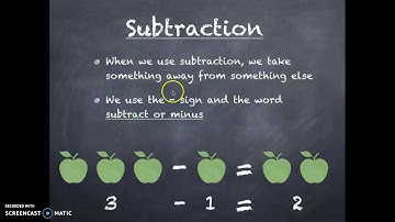 Addition & Subtraction: Vocabulary Words and How to Perform these Operations