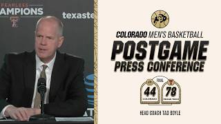 Colorado Men's Basketball Postgame Press Conference at Texas Tech | 211.26