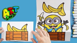 How to Draw a MINIONS SURPRISE FOLD