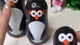 Penguin Parade Nesting Dolls #shorts