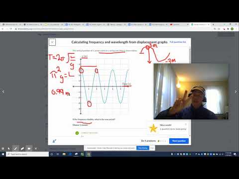 pendulum period from displacement time graph then predict how period changes at double the frequency