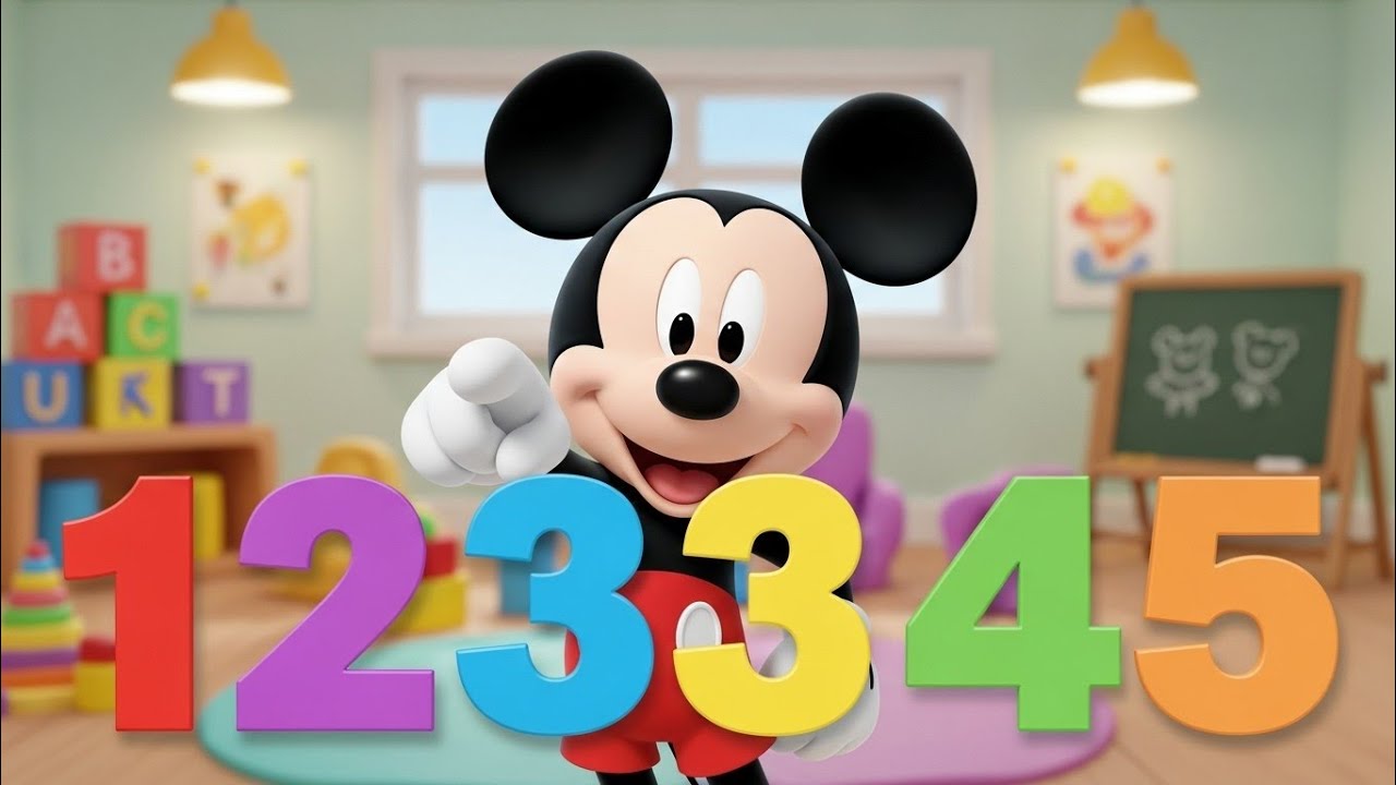 🐭✨ Count 1️⃣ to 5️⃣ with Mickey Mouse | Fun Action Rhyme for Kids 🎉part 2
