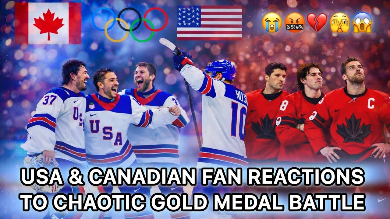 CANADA BROKEN IN OVERTIME💔 || USA & Canada Fans REACT TO EPIC GOLD MEDAL FINALE || USA 2-1 Canada❄️