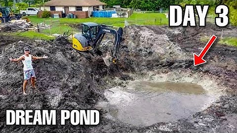 BUILDING My DREAM BACKYARD POND!! (Part 3)