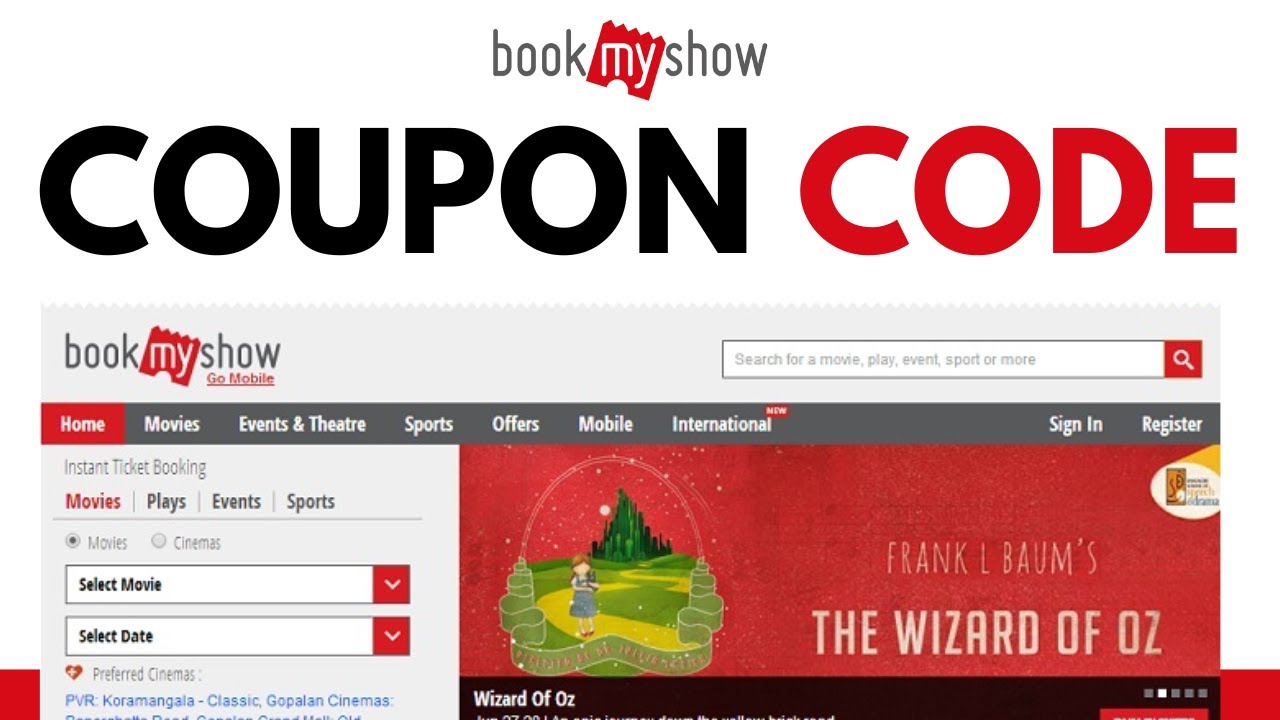 Best BookMyShow Coupon Codes TOP 3 PROMO CODES (2024) YouTube